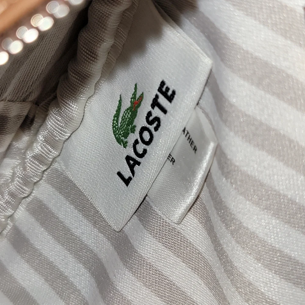 Lacoste Leather Satchel Handbag - Picture 5 of 9